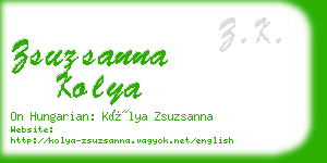 zsuzsanna kolya business card